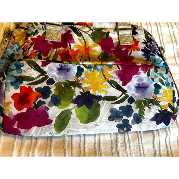 KIPLING bright multicolor floral small tote shoulder bag - Picture 4 of 10